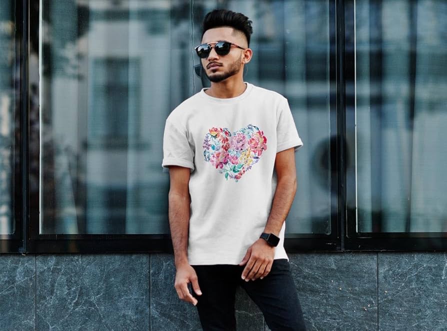 フラワープリント T-SHIRTS-WHITE (SIZE:S) Amazon.co.jp: [igsticker] プリント Tシャツ メンズ S サイズ